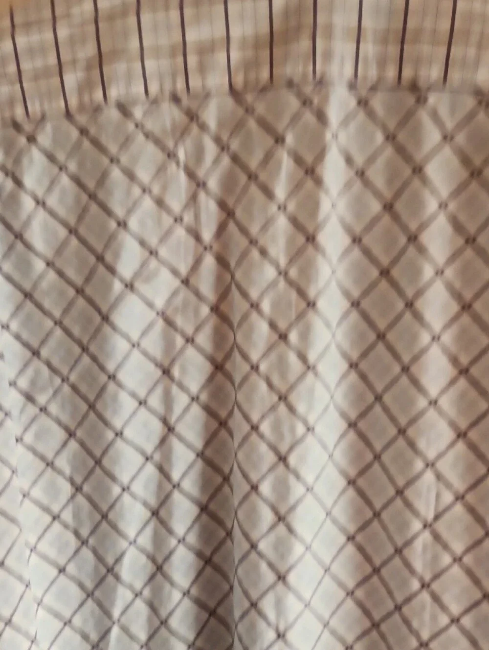 Banana Republic White Dress Shirt with Navy Windowpane Grid